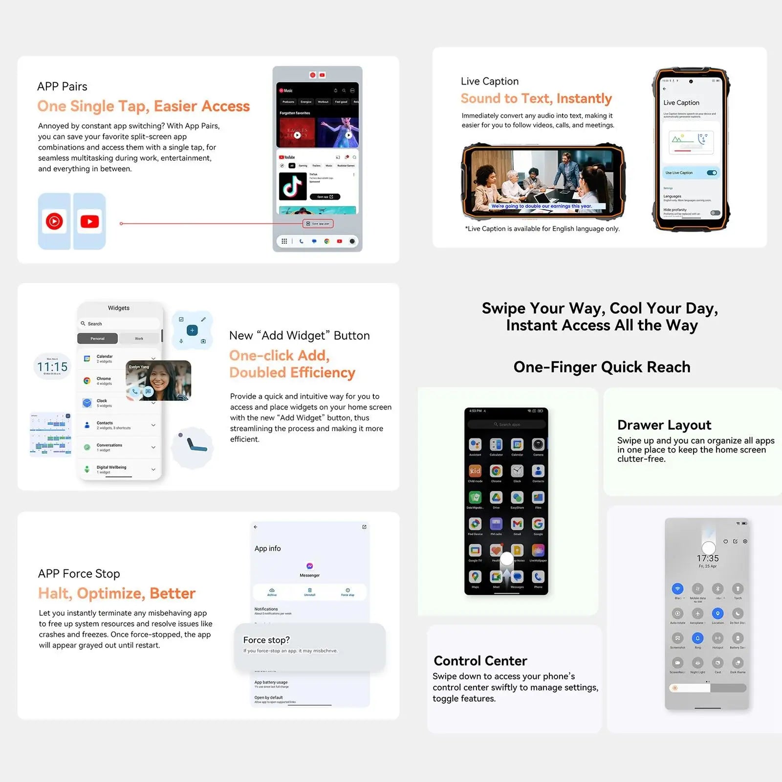Blackview Oscal Pilot 3 5G AI Rugged Phone 12GB+256GB 6.78" 2.4K Display 7500Amh Battery Android 15 MTK 6300 5G NFC Smartphone