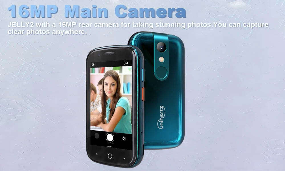 Unihertz Jelly 2 Mini Smartphone 6GB 128GB Android 11 Helio P60 Octa Core Unlocked NFC Cellphone 16MP Infrared Phone