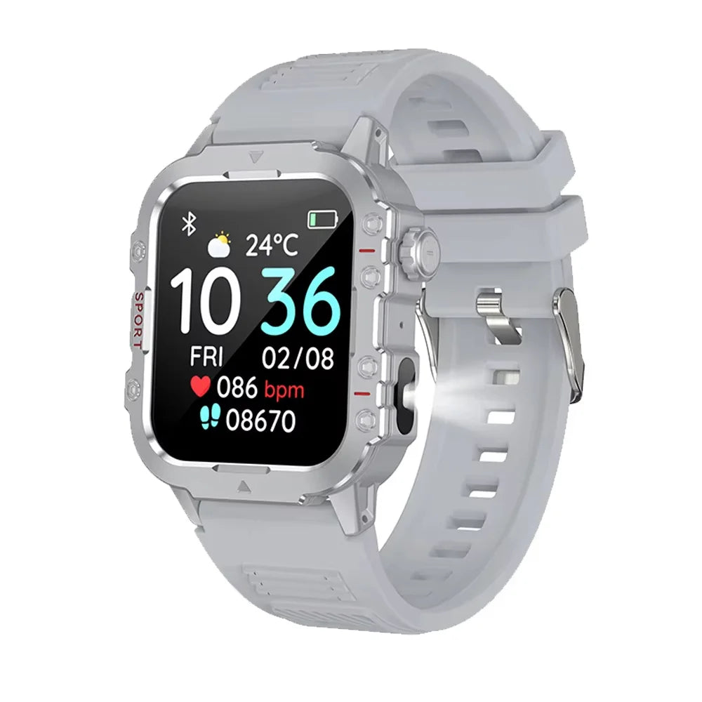 G.L Wear 2025 New Men's Smart Watch Outdoor Sports Health Monitor with LED Flashlight Bluetooth Call Women's Smartwatch