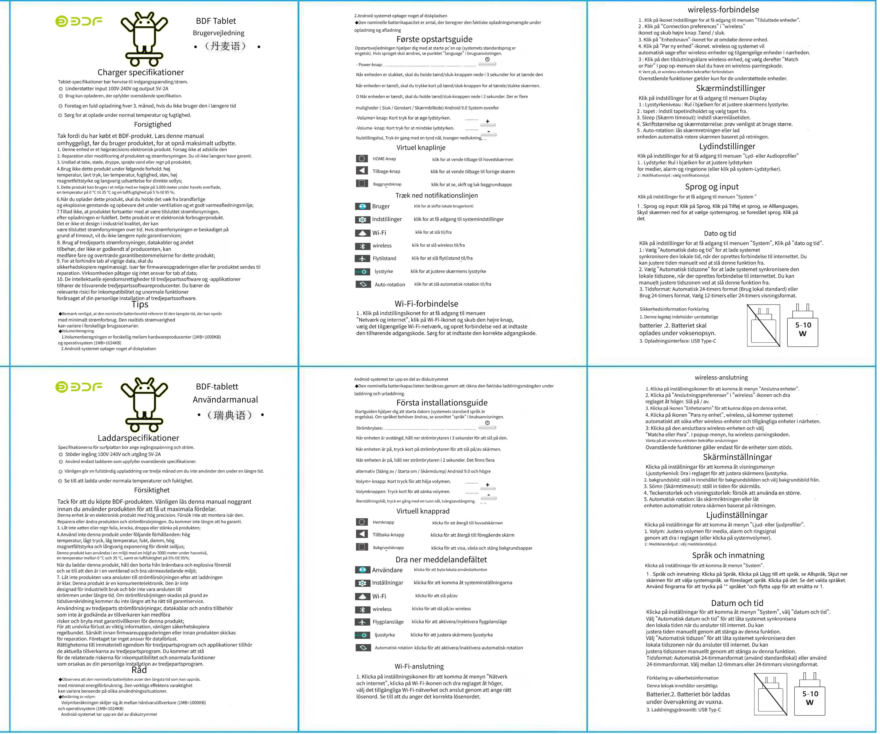 BDF 7 Inch Kid Tablet Android 13, 4GB RAM 64GB ROM,1TB Expand,5G WiFi,4000MAH Battery,Dual Camera, Children's Gift Kids Software