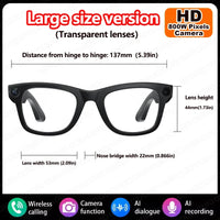 2025 New Smart Glasses 800W HD Camera AI Identification Touch 1080P HD Video Recording Al Voice Wireless Calling Smart Glasses