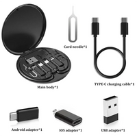 Multi USB Type C to C 60W Charging Adapter Cable Kit USB C to Lighting Conversion Set USB A & Type C to Micro/Type C/Lighting