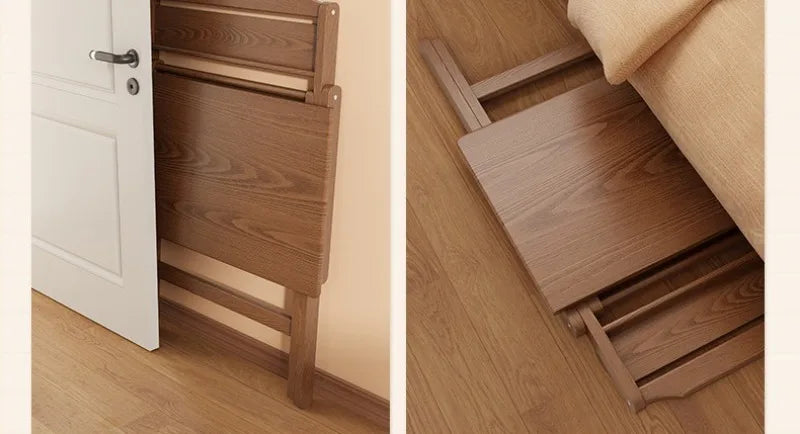 Solid Wood Foldable Console Desk Simple Modern Bedside Computer Desk Portable Bedroom Living Room Writing Table Home Furniture