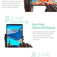Teclast M50 Mini Tablet 8.7" 90Hz Screen 4GB RAM 128GB ROM Unisoc T606 Octa-core 5100mAh Battery Android 15 Tab Wifi5 Metal Body