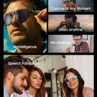 4K HD AI Smart Glasses Chat GPT 100MP Camera Bluetooth Call 260Mah Battery Voice Assistant Control Glasses for Men Women