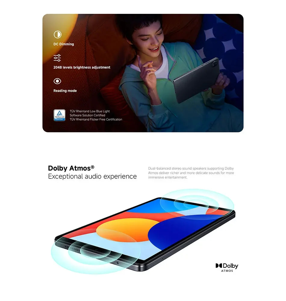 Global Version Xiaomi Redmi Pad SE 8.7 6GB 128GB MediaTek Helio G85 Octa Core 8.7" 90Hz FHD+ Display 6650mAh Battery Mi Tablet