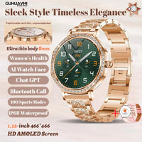 New Women SmartWatch AMOLED Screen Men Watches Bluetooth Call Sport Womens Physical Health IP68 Lady Smart Watch For Android IOS