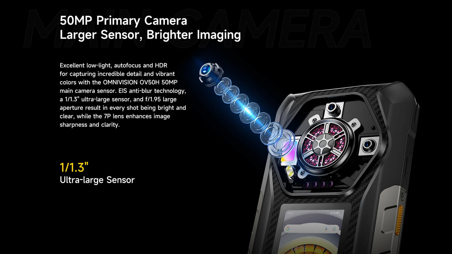 Ulefone Armor 30 Pro 5G Rugged Phone Android 14 Smartphone 6.9" 120Hz 32GB+512GB 12800mAh Night Camera 64MP NFC 66W