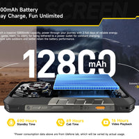 Ulefone Armor 30 Pro 5G Rugged Phone Android 14 Smartphone 6.9" 120Hz 32GB+512GB 12800mAh Night Camera 64MP NFC 66W