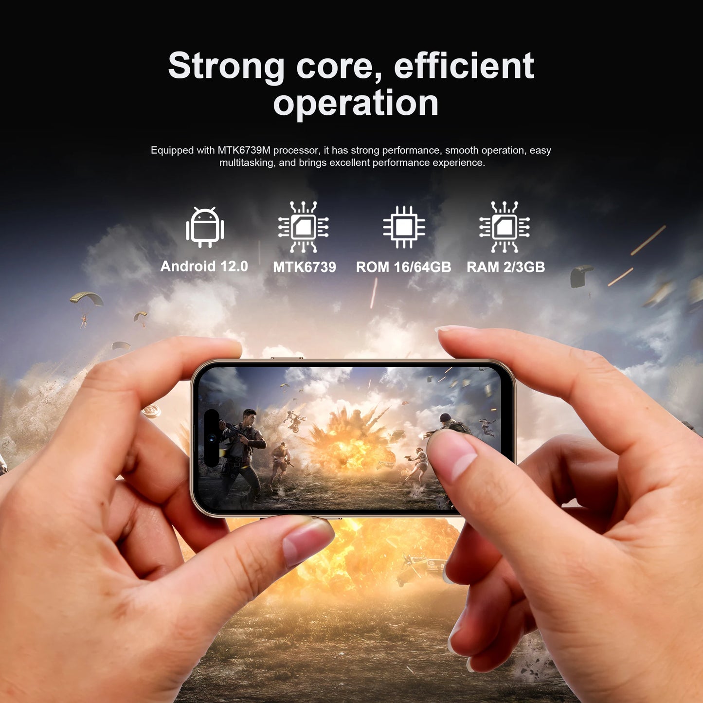 SERVO S16 Mini 4G Network Small Smartphone 2 SIM Standby Android 12.0 System Play Store WiFi GPS 4.0" Screen Palm Cellular Phone