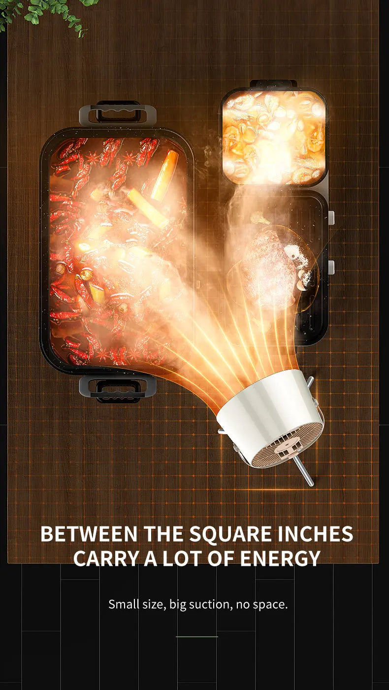 Portable Fan, Small Kitchen Hood, Extractor, USB Power Supply, Office Kitchen Hood, Mini Suction, Vacuum Hood, New, 2024