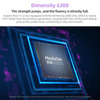 Global ROM Lenovo Xiaoxin Pad 2025 11'' Tablet 128GB 256GB ROM MTK Dimensity 6300 2.5K Display 7040mAh Battery Dolby Atmos