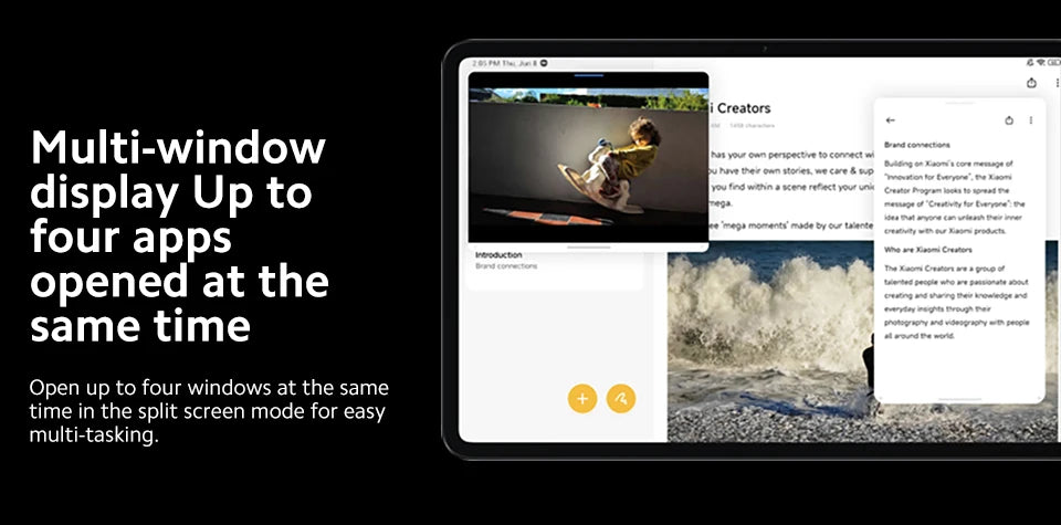 New Xiaomi Pad 6 Global Version 11-inch 144Hz WQHD+ 128GB / 256GB ROM Snapdragon 870 Tablet 8840 mAh 33W Charging