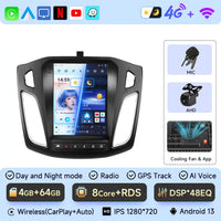 Android 13 Car Radio for Ford Focus Mk3 2011-2017 Multimedia Player 2Din Navigation Carplay Head Unit Stereo 9.7" Speakers Audio