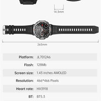 New Outdoor Sports Smart Watch Men For Xiaomi 5 ATM Waterproof GPS Motion Track Heart Rate HD Bluetooth Call UV Light SmartWatch