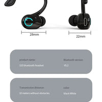 Bluetooth 5.2 Business Wireless Headphone Ear-Hook Mini HIFI Bass Noise Cancelling Earphone With Mic Sport Game Headset