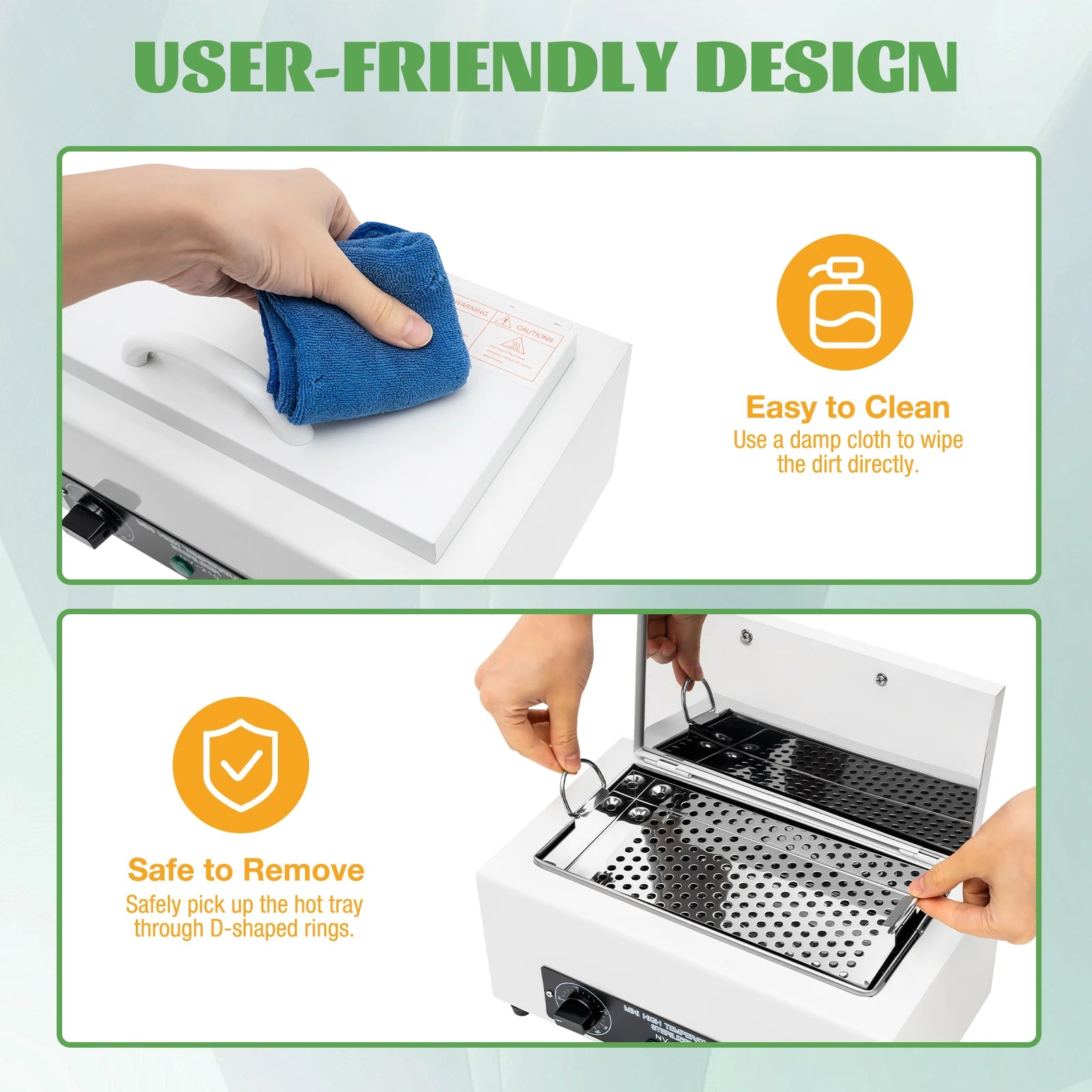 Nail Tool Sterilizer 220V Intelligent Dual Control Dry Heat Disinfection Large Capacity Multiple Use for Spa and Beauty Tools