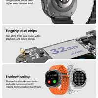 2025 New Watch 7 Ultra Smart Watch Men 32GB Memory 3D Video Display Sports SmartWatch GPS NFC Compass Blood oxygen Smartwatch