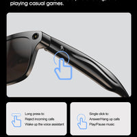 4K HD AI Smart Glasses Chat GPT 100MP Camera Bluetooth Call 260Mah Battery Voice Assistant Control Glasses for Men Women