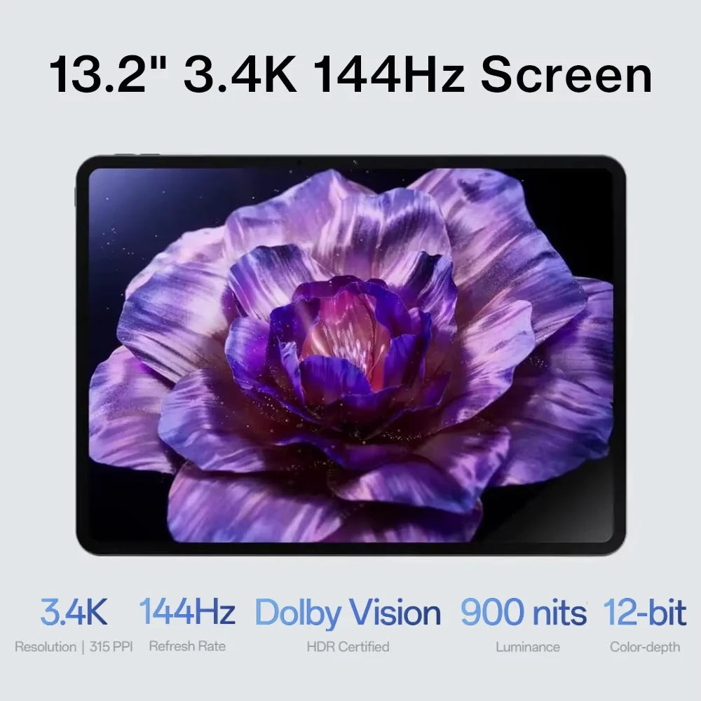 Global Version OnePlus Pad 3 Snapdragon 8 Elite 13.2-inch 144Hz 3.4K Screen 12140mAh Battery 13MP Rear Camera 80W Charge
