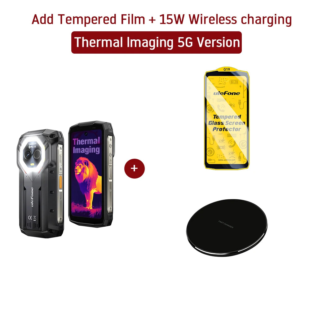 Ulefone Armor Mini 20T Pro 5G  THERMAL BY FLIR® 4.7" Rugged Phone Android 14 Smartphone 256GB ROM Mobile Phone Thermal lmaging