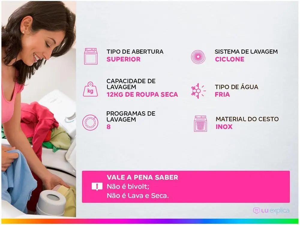 Clothes Washer Panasonic NA-F120B1WB - 220V