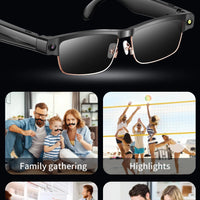 Smart Glasses with HD Camera 1200P Anti-shake Video Record Real-time Translation Object Recognition Bluetooth Call Smart Glasses