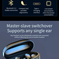 Earbuds True Wireless Earphone Noise Cancelling Update Bluetooth 5.3 Headset HD Music Headphone In-Ear Handsfree With Mic