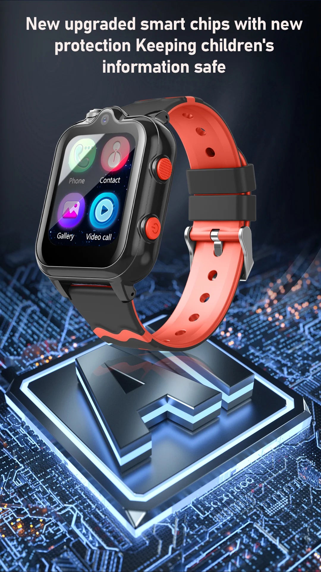 D35 4G Kids Smart Watch Video SIM ROM 8GB Call Phone Watch Monitor GPS SOS Location Monitor  Children Boy Girl Smartwatch Gifts