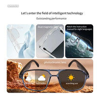 Koipsse Smart glasses double beam frame high value photochromic lens sunglasses suitable for men and women outdoor holiday gifts