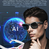 2025 Smart Glasses Men 8MP Camera WiFi Bluetooth Touch Control IP65 Waterproof AI Translation Noise Cancelling AI Glasses Women