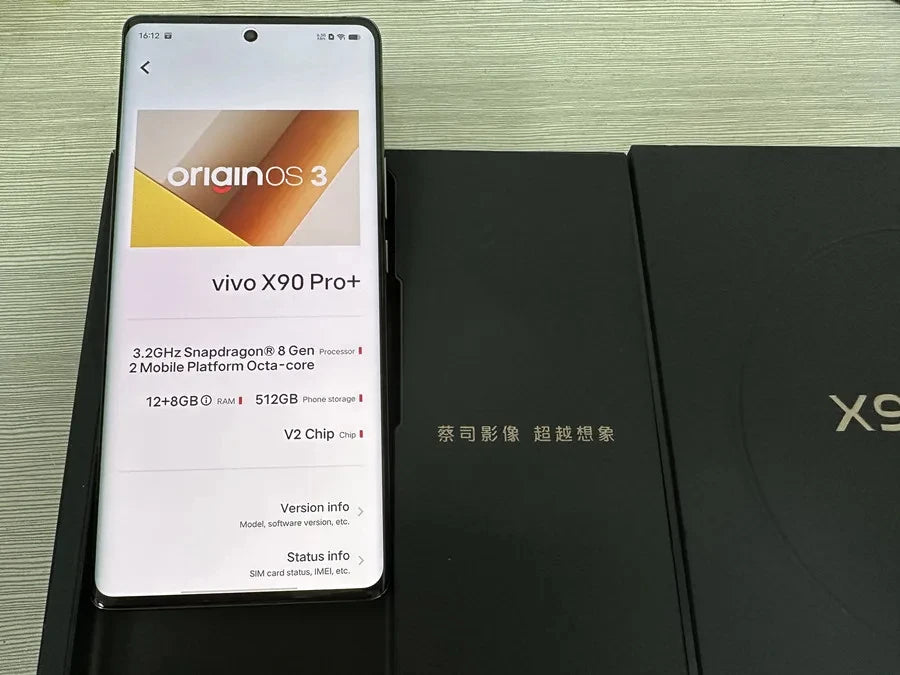 VIVO X90 Pro + Plus Snapdragon 8Gen 2 5G Smartphone 6.78inch 3200×1440 NFC 50MP Camera NFC OTG 80W 4700MAh used phone