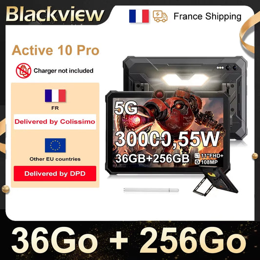 Blackview Active 10 Pro [No EU Charger] Rugged Tablet 36GB + 256GB 11.0" 30000mAh PC 108MP Dual SIM 5G