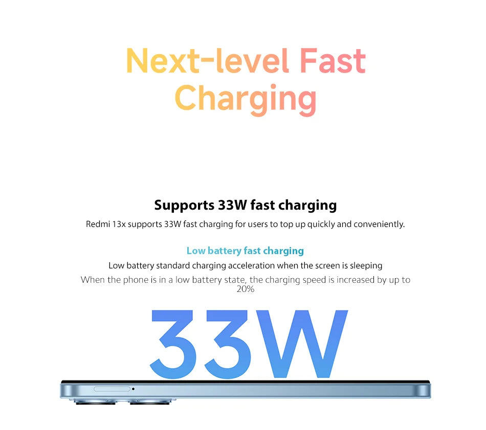 Global Version Xiaomi Redmi 13X Smartphone MTK Helio G91 Ultra 108MP super clear camera 6.79" FHD+ display 33W fast charging