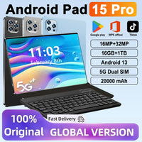 2025 Global New 10.36 inch tablet Android 14 Pad 15 Pro 16GB 1TB Snapdragon 8 Gen2 4KHD 5G WIFI Bluetooth WPS 20000mAh tablets