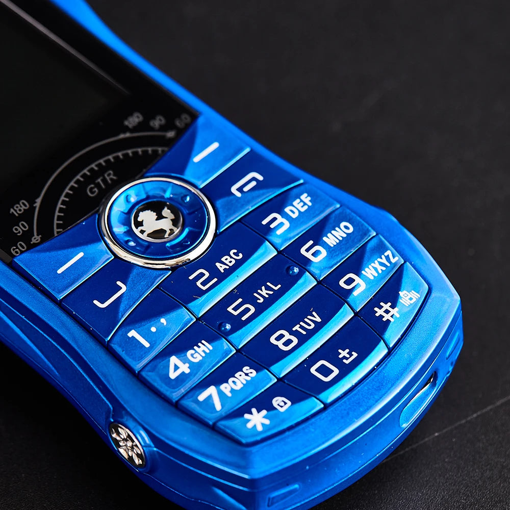 Car Shape Push Button Mobile Phone 1.8 Inch Mini Student Dual Sim 0.3MP CellPhone MP3 Wireless FM Luxury Type-C Telephone