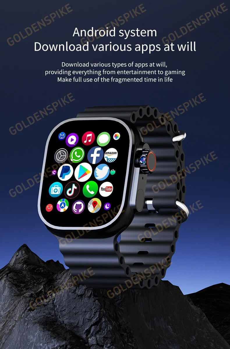 DW100 Pro Smartwatch Fingerprint Unlock control Smart Watch 256GB Storage ROM Free Download App WIFI GPS WIFI 2.29inch Amoled