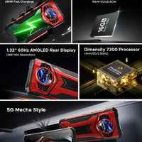 DOOGEE S200 Plus 5G Rugged Phone 1.32" Rear Display AI Image 6.72'' Screen 16GB 512GB 11000 mAh Battery Android 15 Smartphone