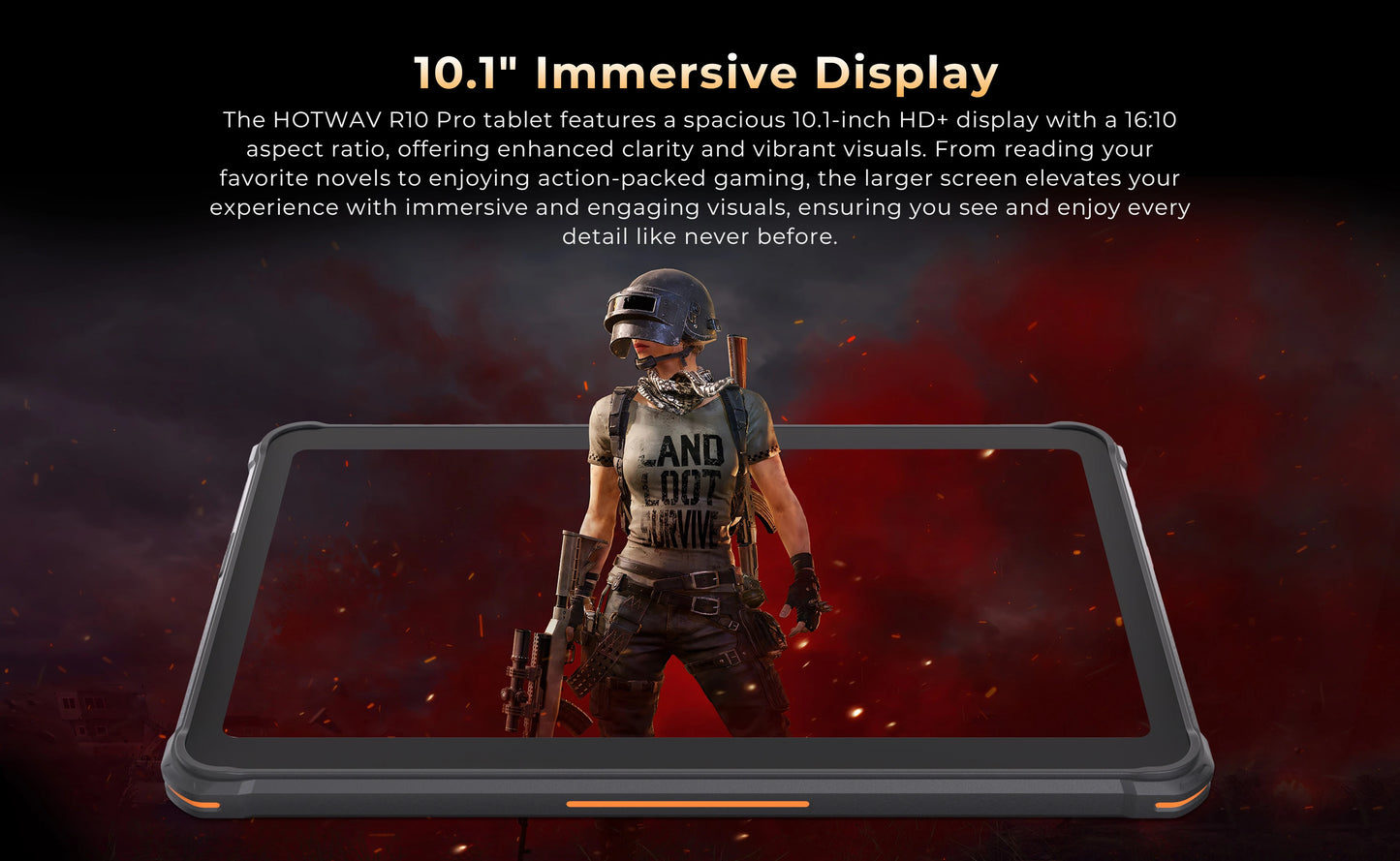 【World Premiere】HOTWAV R10 Pro Rugged Tablets 10800mAh 8GB+256GB OTG Charging Tablet For Field Exploration+Mountain Climbing