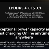 New Xiaomi Pad 6 Global Version 11-inch 144Hz WQHD+ 128GB / 256GB ROM Snapdragon 870 Tablet 8840 mAh 33W Charging