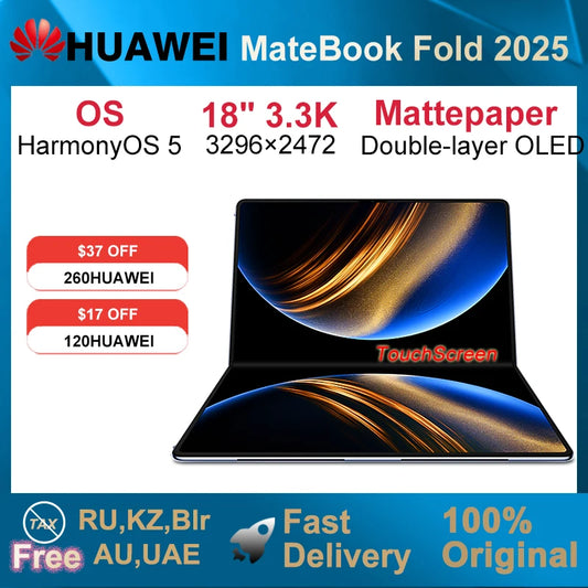 2025 HUAWEI MateBook Fold ULTIMATE DESIGN HarmonyOS 5 18-inch Mattepaper Touchscreen Laptop OLED 1440Hz Folding Computer