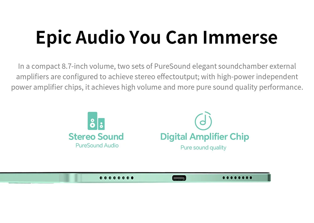 Teclast M50 Mini Tablet 8.7" 90Hz Screen 4GB RAM 128GB ROM Unisoc T606 Octa-core 5100mAh Battery Android 15 Tab Wifi5 Metal Body