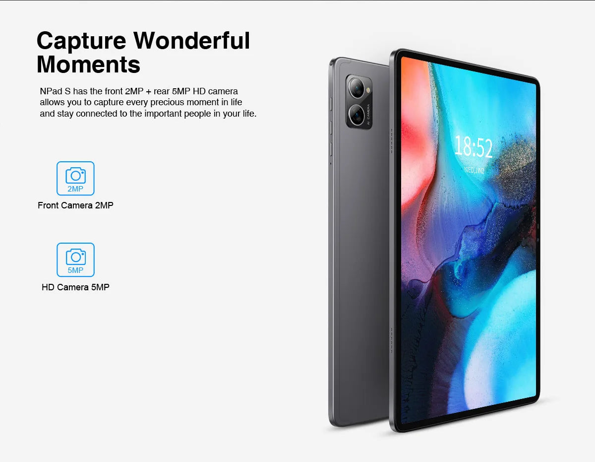 N-ONE NPad S 2023 10.1inch Tablet Pad 1280X800 HD 4GB 64GB Android 12 MTK8183 8-Cores 6600mAh Dual WIFI BT5.0 Tablettes