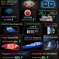 Blackview BL9000 Pro 5G Rugged Smartphone 6.78 "FHD + Display 12GB + 512GB 50MP Camera 8800mAh Battery Android 14 Phone