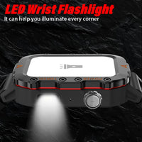 G.L Wear 2025 New Men's Smart Watch Outdoor Sports Health Monitor with LED Flashlight Bluetooth Call Women's Smartwatch