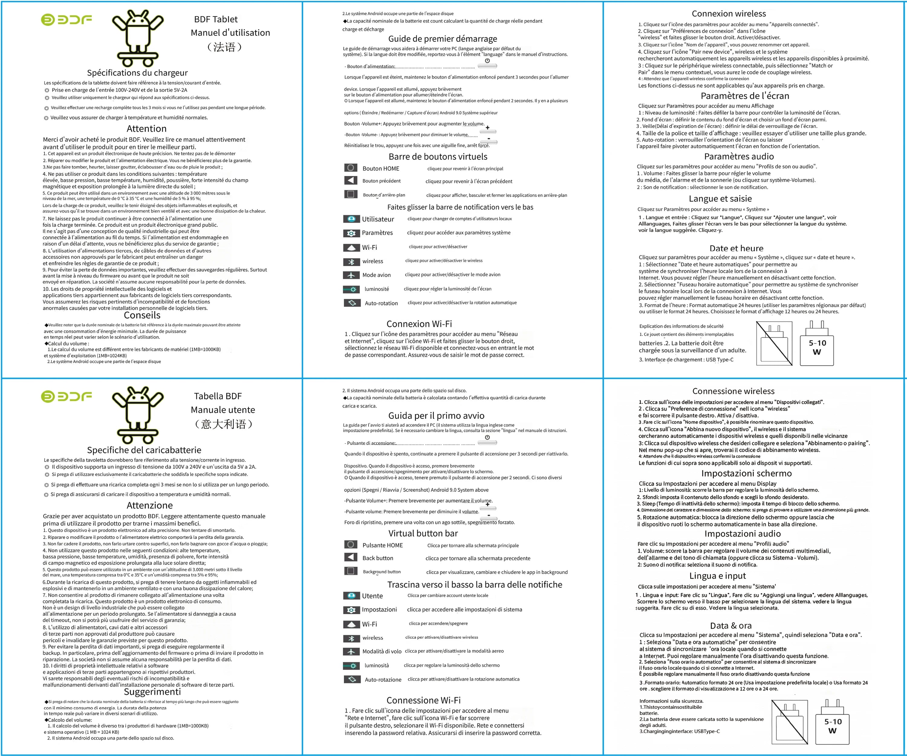 BDF 7 Inch Kid Tablet Android 13, 4GB RAM 64GB ROM,1TB Expand,5G WiFi,4000MAH Battery,Dual Camera, Children's Gift Kids Software