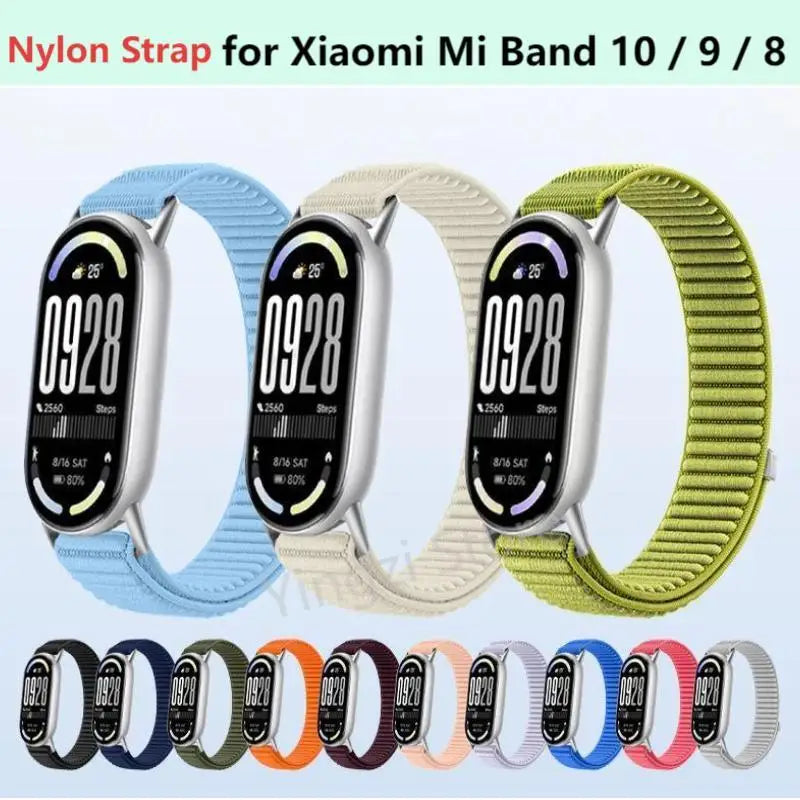 Nylon Loop Strap for Xiaomi Mi Band 10 9 8 Replacement Wristband Bracelet for Xiaomi Mi Band 9/ 10 /8 Watchband Accessories