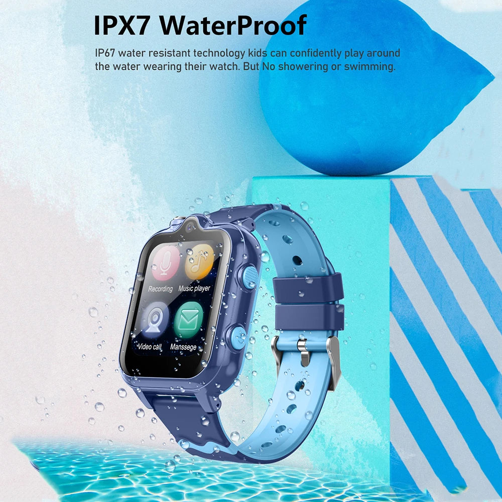 D35 4G Kids Smart Watch Video SIM ROM 8GB Call Phone Watch Monitor GPS SOS Location Monitor  Children Boy Girl Smartwatch Gifts