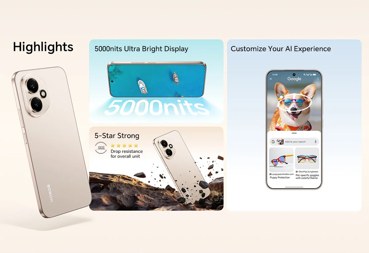 2025 New HONOR 400 5G Global Version Smartphone 6.55'' AMOLED Screen 200MP Camera 6000 mAh 100W SuperCharge OTG NFC