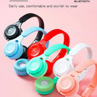 Kids Headphones  Wireless Bluetooth Earphones Stereo Foldable Helmets Gaming Headsets Over-ear Headphones for Android ios Music
